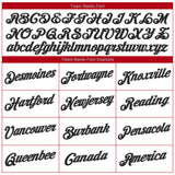 Custom White Black-Red Authentic Throwback Basketball Jersey