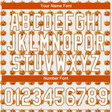 Custom White White-Texas Orange 3D Pattern Design Halloween Pumpkins Funny Faces Authentic Baseball Jersey