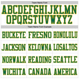 Custom White Kelly Green-Gold Mesh Authentic Football Jersey