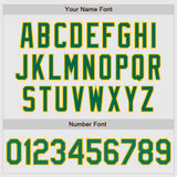 Custom White Kelly Green Pinstripe Kelly Green-Gold Authentic Baseball Jersey