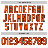 Custom White Orange-Black Authentic Sleeveless Baseball Jersey
