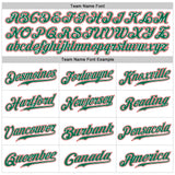 Custom White Kelly Green-Red Authentic Sleeveless Baseball Jersey