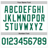 Custom White Kelly Green-Gray Authentic Sleeveless Baseball Jersey