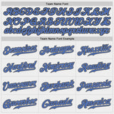 Custom White Blue-Gray Authentic Baseball Jersey