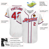Custom White Red-Royal Authentic Baseball Jersey