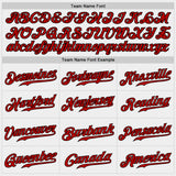 Custom White Purple-Red Authentic Baseball Jersey
