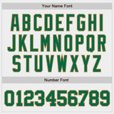 Custom White Kelly Green-Old Gold Authentic Baseball Jersey
