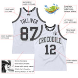 Custom White Steel Gray-Silver Authentic Throwback Basketball Jersey