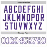 Custom White White-Purple Authentic Throwback Basketball Jersey