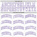 Custom White White-Purple Authentic Throwback Basketball Jersey