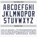 Custom White White-Navy Authentic Throwback Basketball Jersey