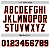 Custom White Black-Orange Authentic Throwback Basketball Jersey