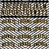 Custom White Black-Old Gold Round Neck Sublimation Basketball Suit Jersey