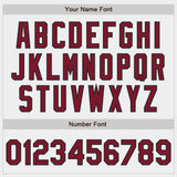 Custom White Crimson-Black Authentic Baseball Jersey
