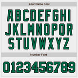 Custom White Kelly Green-Black Authentic Baseball Jersey