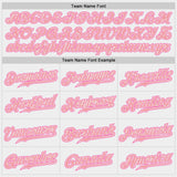 Custom White Medium Pink-Pink Authentic Baseball Jersey