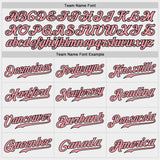 Custom White Medium Pink-Black Authentic Baseball Jersey