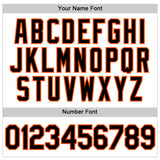 Custom White Black-Orange Performance T-Shirt