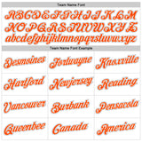 Custom White Orange-Gray Performance T-Shirt