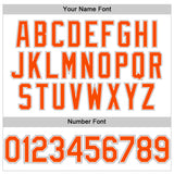Custom White Orange-Gray Performance T-Shirt