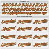 Custom White Orange-Kelly Green Authentic Baseball Jersey