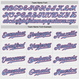 Custom White Light Blue Black-Pink Authentic Baseball Jersey
