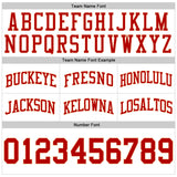 Custom White Red-Cream Authentic Throwback Basketball Shorts