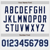 Custom White Navy-Light Blue Authentic Baseball Jersey