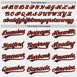 Custom White Navy Pinstripe Navy-Orange Authentic Baseball Jersey