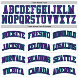 Custom White Black Pinstripe Purple-Teal Authentic Basketball Jersey