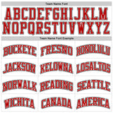 Custom White Red-Black Authentic Throwback Basketball Jersey