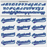 Custom White Purple Pinstripe Teal Authentic Baseball Jersey