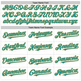 Custom White Teal-Old Gold Authentic Baseball Jersey