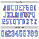 Custom White Light Blue-Purple Mesh Authentic Football Jersey