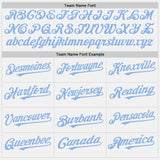 Custom White Light Blue Authentic Baseball Jersey