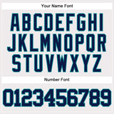 Custom White Navy-Teal Authentic Baseball Jersey