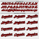 Custom White Black Pinstripe Red Authentic Baseball Jersey
