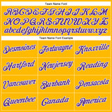 Custom Yellow Purple-White Performance T-Shirt