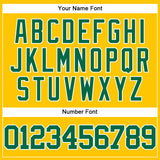Custom Yellow Kelly Green-White Authentic Baseball Jersey