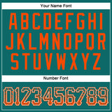 Custom Teal Orange-White Authentic Drift Fashion Baseball Jersey