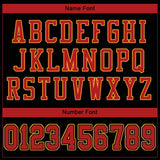 Custom Black Scarlet-Gold Mesh Authentic Football Jersey
