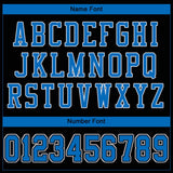 Custom Black Panther Blue-White Mesh Authentic Football Jersey