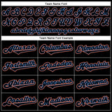 Custom Black Black-Powder Blue Authentic Throwback Rib-Knit Baseball Jersey Shirt