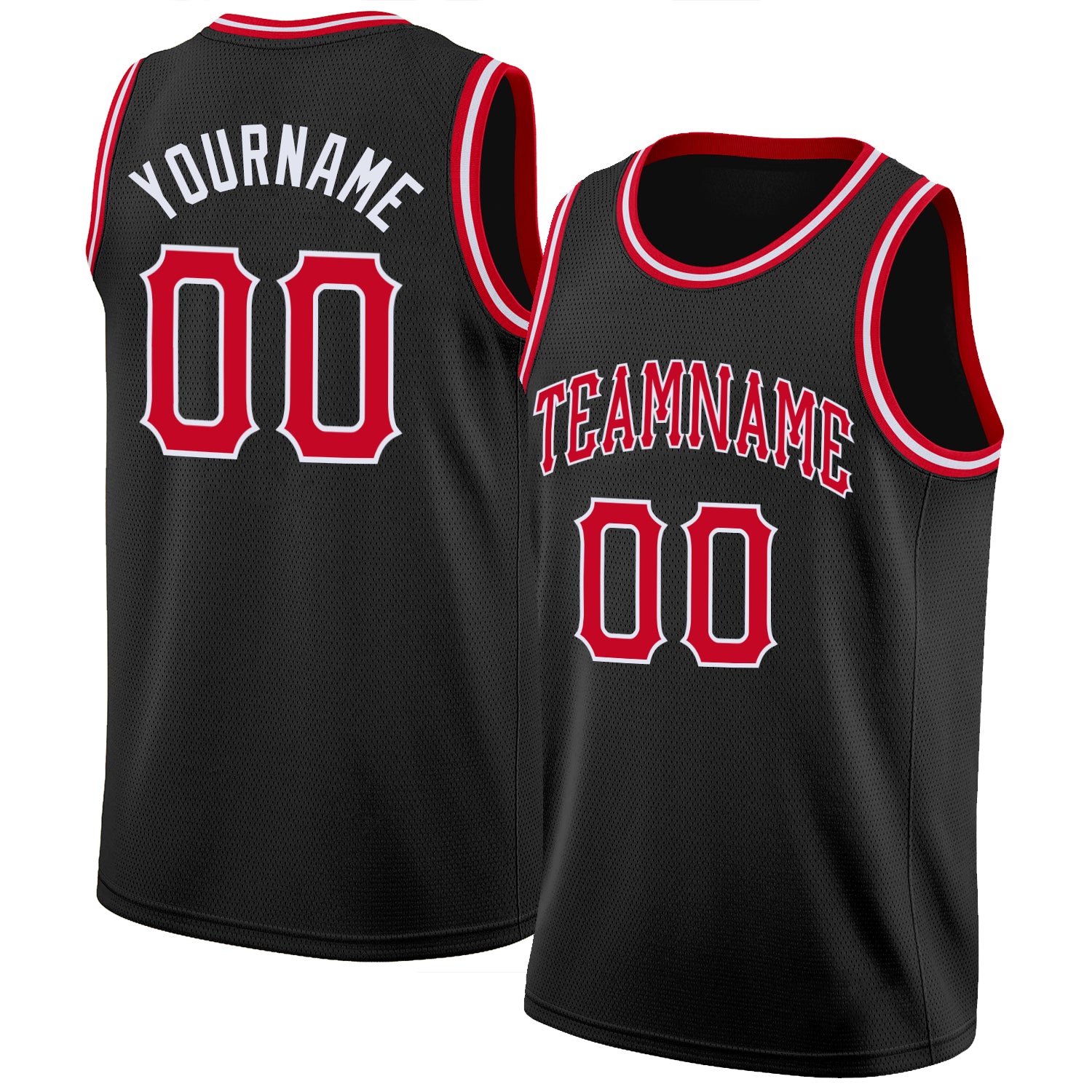 Basketball Jersey - Black / Red / White – bLAnk company