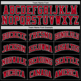 Custom Stitched Black Red-White Sports Pullover Sweatshirt Hoodie