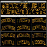 Custom Black Black-Gold Authentic Throwback Rib-Knit Baseball Jersey Shirt