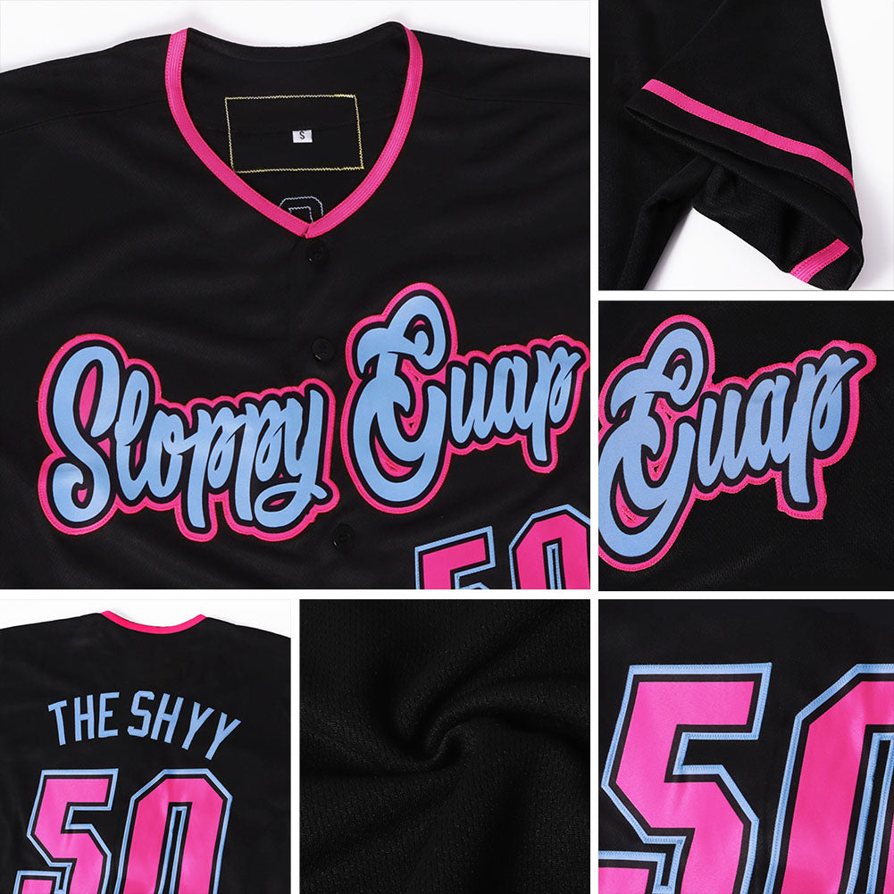 Custom Black White-Pink Authentic Two Tone Baseball Jersey Fast Shipping –  FiitgCustom