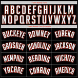 Custom Black White-Orange Authentic Throwback Basketball Jersey