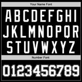 Custom Black White-Gray Authentic Throwback Basketball Jersey