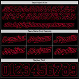 Custom Black Black-Red Authentic Throwback Basketball Shorts